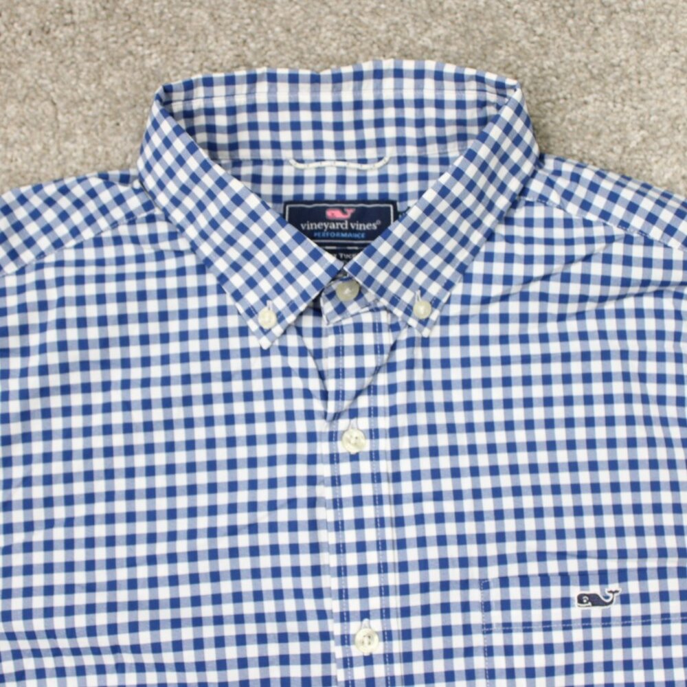 Vineyard Vines Performance Shirt Mens Large Blue Classic Fit Tucker Stretch L/S - Picture 6 of 14